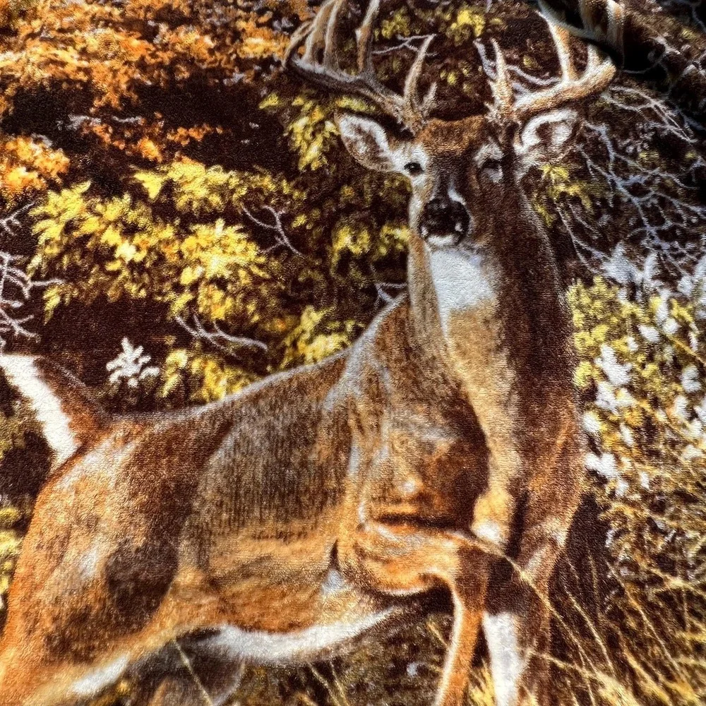 Vintage Deer Fleece Throw Blanket | 50x60